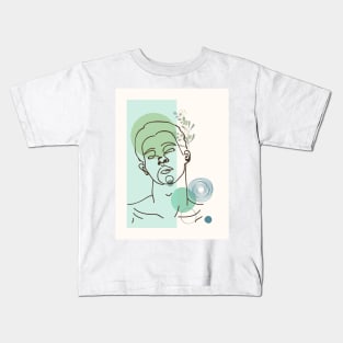 Geometric Man Line Art Kids T-Shirt